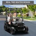 thumbnail image 4 of 24V 2 Seater Kids Ride on Car, 4WD Golf Cart with Parent Remote Control, 4x4 Motors Ride on Truck with Roof, Toddler Electric Vehicle with Storage Box, Foot Pedal, Music Player, Lights, Horn, Black, 4 of 9