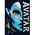 thumbnail image 2 of Girl's Avatar: The Way of Water Neytiri Half Face Logo Graphic Tee Navy Blue Medium, 2 of 4