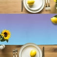 thumbnail image 4 of Burlap Table Runner 70 Inches Long, Blue to Purple Ombre Gradient Shadow Non-Slip Kitchen Table Runners for Dining Room Everyday Use Party Table Decorations Modern Minimalism Art, 4 of 9