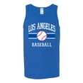 thumbnail image 2 of Wild Bobby City of Los Angeles LA Baseball Fantasy Fan Sports Men's Tank Top, Royal, X-Large, 2 of 6