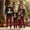 Black Red, variant on Family Matching Pajamas Christmas Elk Print Long Sleeve Tops and Stretch Casual Pants Sleepwear