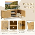thumbnail image 6 of Topbuy Television Stand with Shelves Cabinets, Wood Metal White, 48.00 x 16.00 x 19.00 Inches, 6 of 10