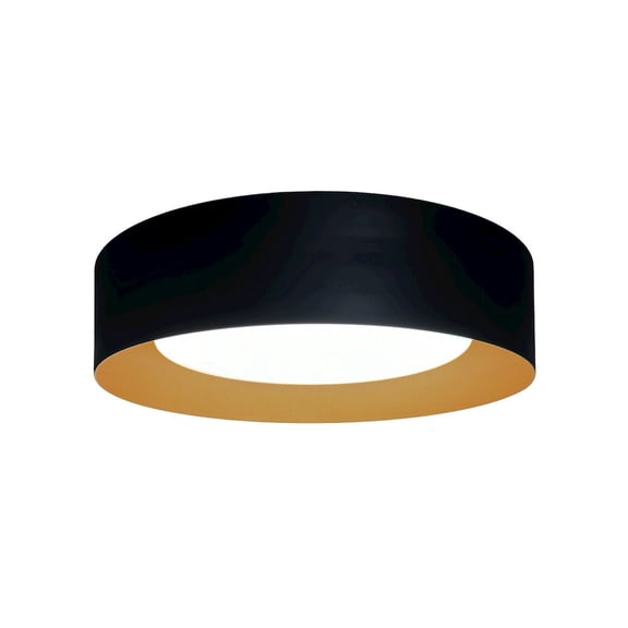 Artcraft Lighting Orsa Collection 1Light Flush Mount Black and Brushed Brass