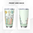 thumbnail image 3 of Fotbe Books Pattern 20 oz Tumbler Stainless Steel Vacuum Insulated Coffee Ice Cup Double Wall Travel Flask Leak-proof Coffee Cup-Without Straw, 3 of 8