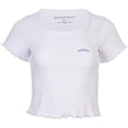 thumbnail image 2 of Women's White Kansas Jayhawks Baby Top T-Shirt, 2 of 3