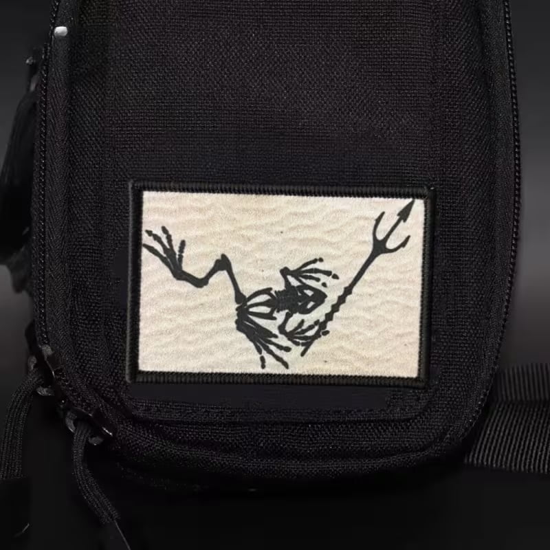 Skull Frog Tactical Patch - Hook and Loop Badge for Backpack, Clothes, and Accessories Decoration
