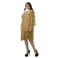 thumbnail image 4 of Moomaya Robe Mi-Longue Caftan Courte en Georgette, Sortie de Plage, Couvre-Maillot de Bain, Kaftan pour Femmes, 4 of 4