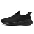 thumbnail image 2 of Men's White Breathable Knit Running Shoes, Lightweight Lace-Up Athletic Sneakers, Non-Slip Casual Footwear for Gym, Walking, and Everyday Activities, 2 of 10