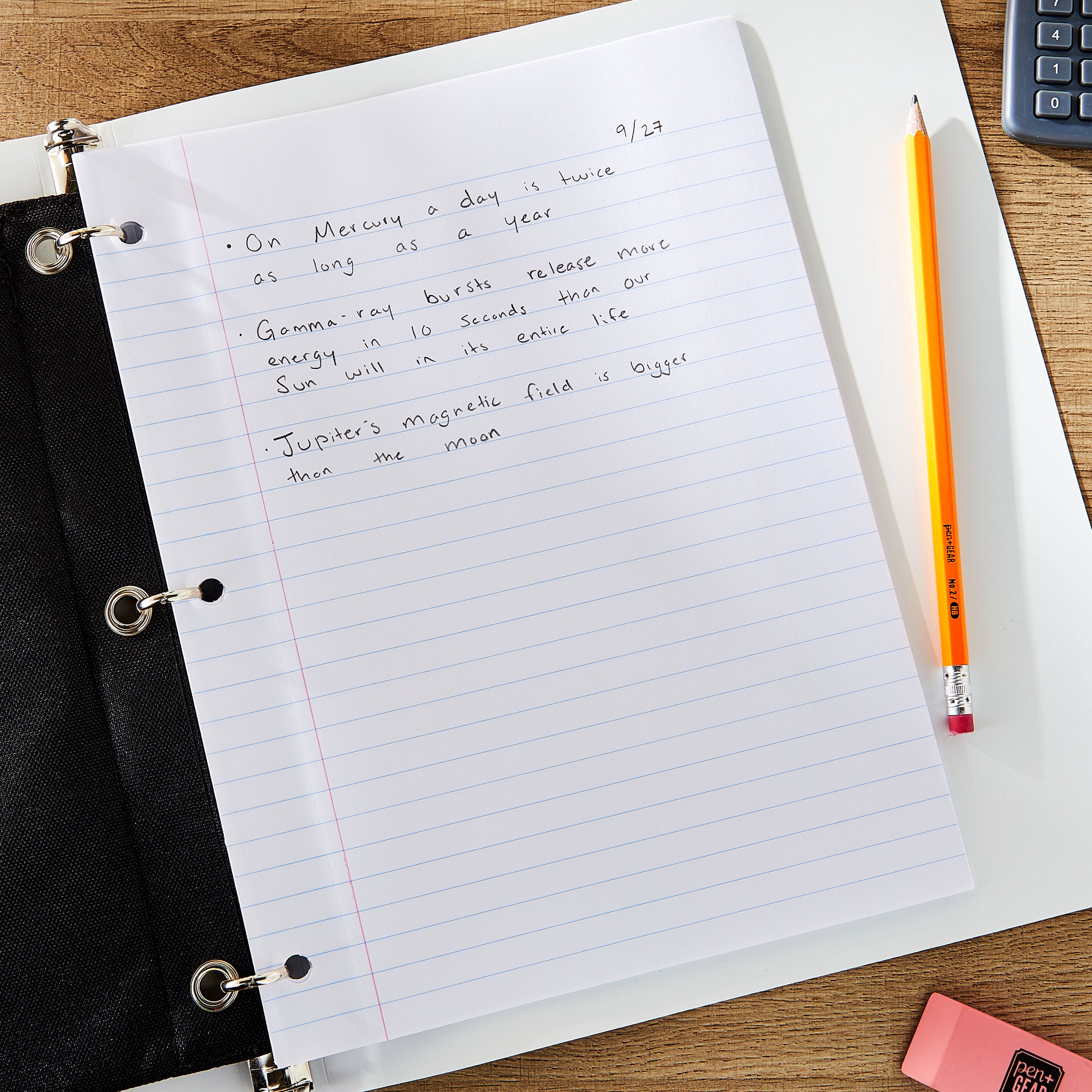 (2 pack) Pen+Gear Wide Ruled Reinforced Filler Paper, 8" x 10.5", 100 Sheets