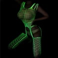 thumbnail image 5 of Lencería Sexy luminosa para mujer, Body Porno, trajes de cuerpo sin entrepierna, picardías de rejilla, ropa interior, trajes eróticos, nuevo, 5 of 5