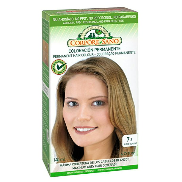 Corpore Sano Permanent Hair Color with SESAME, SUNFLOWER AND VEGETABLE  KERATIN (No PPD. AMMONIA, RESORCINOL, PARABENS)  Golden Blonde -  