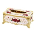 thumbnail image 1 of Caja de Pañuelos Adornada Moderna perfecl Servilletero de Papel Decoración Hotel Soporte de Almacenamiento Rojo Dorado Blanco, 1 of 4