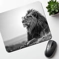 thumbnail image 6 of Cool Lion Wearing Glasses Black White Mouse Pad Low Profile Gaming Mat, 6 of 7