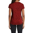 thumbnail image 2 of Mafoose Women's Electric Heather Sporty Tee Deep Red-Black Electric Large, 2 of 5