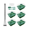 thumbnail image 1 of Bandejas de inicio Mini kits de germinación de invernadero, 12 orificios por bandeja, kits de inicio de plantas reutilizables y base para invernadero, germinación, interior Verde shamjiam Bandeja de inicio de semillas, 1 of 8