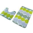 thumbnail image 1 of 2pcs/set Soft Microfiber Bath Mats Sets Non Microfiber Bath Slip U Shape Bath Carpet Set, 1 of 7
