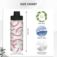 thumbnail image 3 of Uemuo Baseballs 18OZ Insulated Kettle, Sports Water Bottle, Stainless Steel Kettle, Vacuum Insulated Flask, Flip Lid Travel Mug, 3 of 7