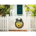 thumbnail image 4 of Thankful & Blessed Wooden Front Door Sign Rustic Round Wreath Wall Hanger Porch Decor Spring and Summer Farmhouse Decoration Housewarming Gift 11 Inches, 4 of 5