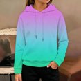 thumbnail image 4 of Abcomgle Cute Hoodies for Teen Girls Gradient Hooded Sweatshirts for Girls Trendy Raglan Long Sleeve Girls Pullover Top Cropped Winter Clothing for Teen Girls with Pocket, 4 of 4