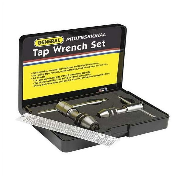 General Tools Tap Wrench,#0 to 1/4", #12 to 1/2" 165