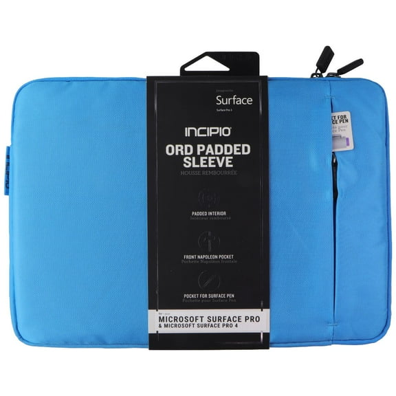 Incipio ORD Padded Sleeve Case for Microsoft Surface Pro 4 / Pro 3 - Cyan Blue