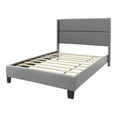 thumbnail image 5 of Home Bedroom Furniture Giulia Faux Leather Upholstered Twin Platform Bed - Gray, 5 of 6