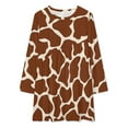 thumbnail image 2 of Giraffe Pattern Loose Dress Evening Dress Summer Dresses for Women Luxury Dress Long Sleeved Dress, 2 of 4
