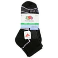 thumbnail image 2 of Fruit of the Loom Premium Cool Zone Ankle Socks for Women, Black, Size 4-10, (6-Pack), 2 of 5