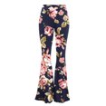 thumbnail image 6 of YANHAIGONG Women Juniors Boho Vintage Stretchy Bell Bottom High Waist Flare Pants Hippie Baggy Wide Leg Palazzo Trousers Thanksgiving Pants Dance Flare Pants, 6 of 6
