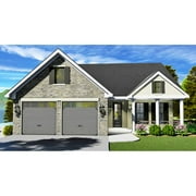 The House Designers: THD-7217 Builder-Ready Blueprints to Build a Narrow Southern Ranch House Plan with Slab Foundation (5 Printed Sets)