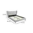 thumbnail image 4 of Queen Bed with Padded Wingback Headboard, Light Gray, 4 of 4
