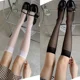 thumbnail image 4 of Calcetines largos hasta la rodilla de seda para niñas, medias de nailon, color blanco y negro, Lolita, 1/3 pares, 4 of 5