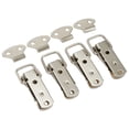 thumbnail image 3 of MYG for Iron Cabinet Toggle Latch Catch 4-Piece Set Spring-Loaded Hasp Clamp for Boxes Cabinets Closets Heavy-Duty Hardware Lock Without Lock Silver 7.2x2.7cm, 3 of 10