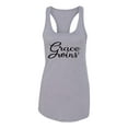 thumbnail image 2 of Wild Bobby Grace Wins Script Inspirational/Christian Women Racerback Tank Top, Heather Grey, Small, 2 of 5