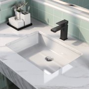 DeerValley DV-1U202 White Ceramics Rectangular Undermount Small Bathroom Sink bucket with Overflow ,for Bathroom