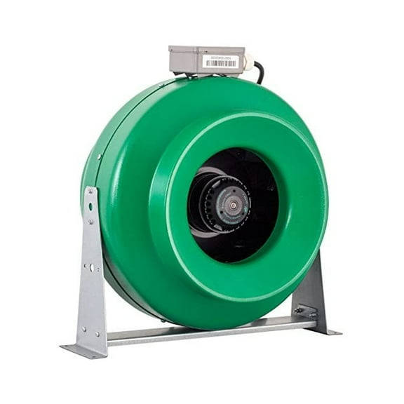 Active Air ACDF12 Heavy Duty Ventilation 12 Inch Inline Duct Fan, 969 CFM, Green