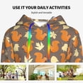 thumbnail image 4 of Honeii Squirrel And Maple Leaves Pattern Womens Oversized Hoodies Long Sleeve Sweatshirts Pullover Fall Outfits with Pocket-Small, 4 of 7