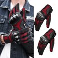 thumbnail image 3 of Eigraketly Paquete de 2 guantes para motocicleta, guantes cómodos de malla portátiles, Protector de manos inastillable, deporte antideslizante para Ciclismo Rojo METRO Eigraketly OD027625-01, 3 of 6