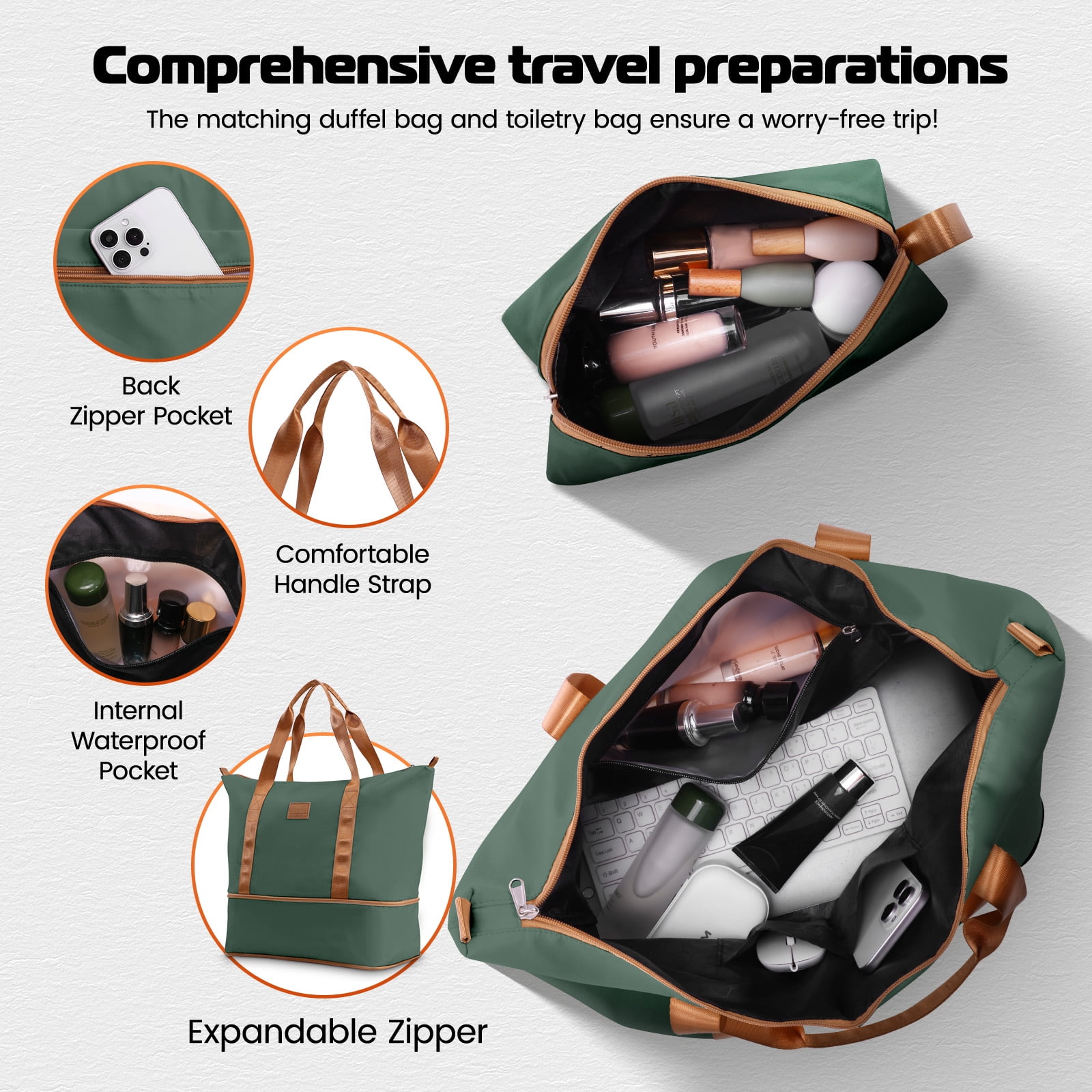 HOTEEL 3 Piece Carry On Luggage Sets,Lightweight Travel Suitcase Set with TSA Lock & Spinner Wheels(20in)