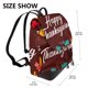 thumbnail image 2 of Fotbe Happy Thanksgiving Mochila Bolso con Estampado para Mujer, Mochila Antirrobo de Nylon Impermeable, Bolsa Ligera de Hombro, 2 of 4