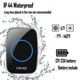 thumbnail image 4 of Transemion 110DB Wireless Doorbell Waterproof home Door Bell battery 1 button 1 2 3 Receiver, 4 of 6