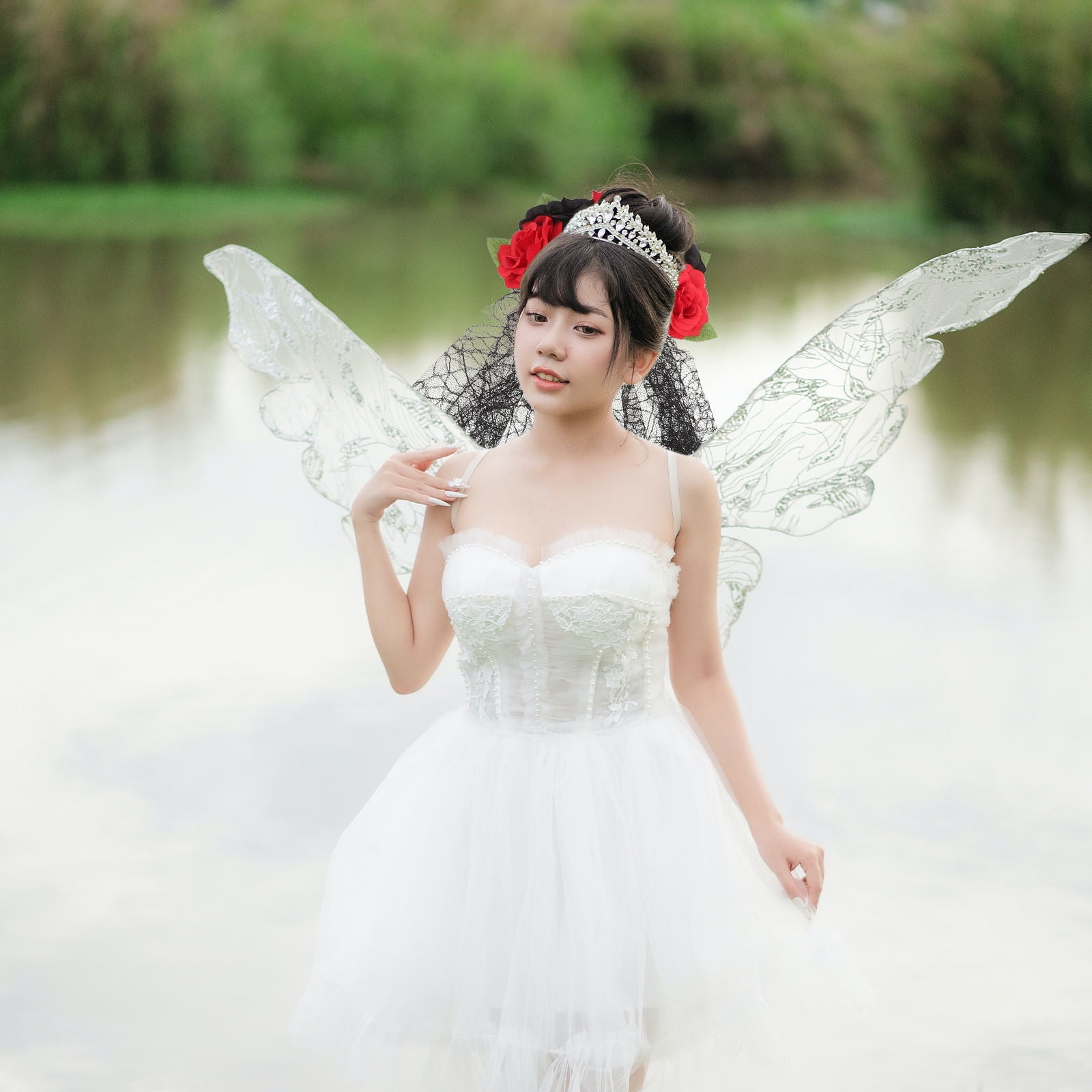 OHOIOLLA party headband Black Hair Decoration for Cosplay and Costume 1Set