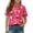 Pink #22, variant on Girls Polo Shirt Short Sleeve Henley Cute Cartoon Animal Print T Shirts Button Closure Active Comfy School Uniform, 140