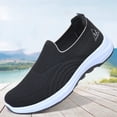 thumbnail image 4 of Domuza Orthopedic Athletic Shoes for Women Knit Slip On Sneakers with Soft Sole for Comfortable Casual Running and Everyday Wear Black 7.5（EU-39）, 4 of 6