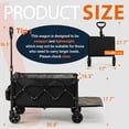 thumbnail image 2 of Carro Plegable portátil de 100 l – Diseño Plegable ultracompacto – Carro pequeño con portón Trasero Flexible extraíble Ruedas Todo Terreno – 200 Libras para Camping, jardín, Compras,, 2 of 4