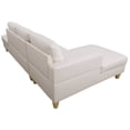 thumbnail image 2 of Modular Sectional Sofa, Leather L Shape Sleeper Sofa Couch with Chaise for Living Room Furniture Sets, White, 2 of 6