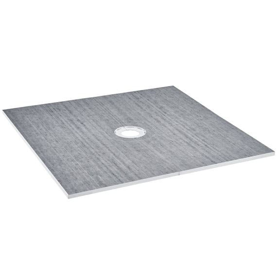 72"x72" Shower Pan Kit with Central Drain, Lightweight EPS Base & Waterproof Liners for Easy Bathroom Installation