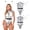 Silver, variant on Women's Shiny Metallic Alien Cosplay Zip Up Leotard Jumpsuit Bodysuit with Headband Silver M