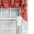 thumbnail image 3 of RLF Home Luxurious Modern Design Ribbon Stripe Victory Swag 3-Scoop Window Valance 50" x 25" Coral, 3 of 4