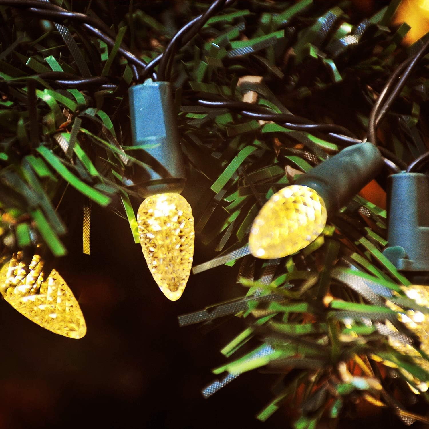 50 LED Battery Operated String Lights 18ft C3 Christmas Lights for Indoor Outdoor Wreath Party Decoration,Warm White